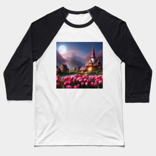 Red Tulip Village Baseball T-Shirt